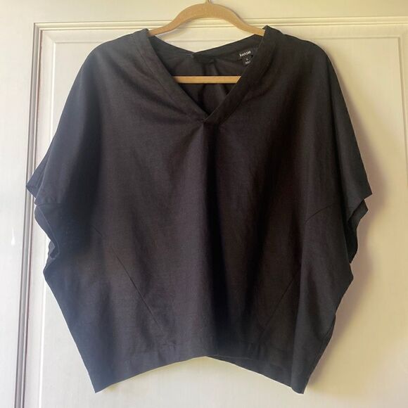 NEW Without Tag Linen Cotton Blend Top By Kensie - Picture 1 of 6